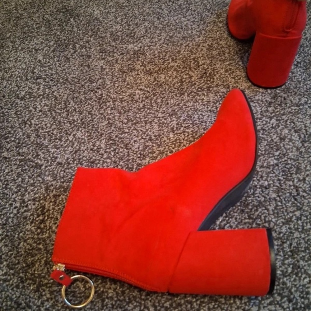 Dorothy Perkins Vibrant Red Heeled Boots